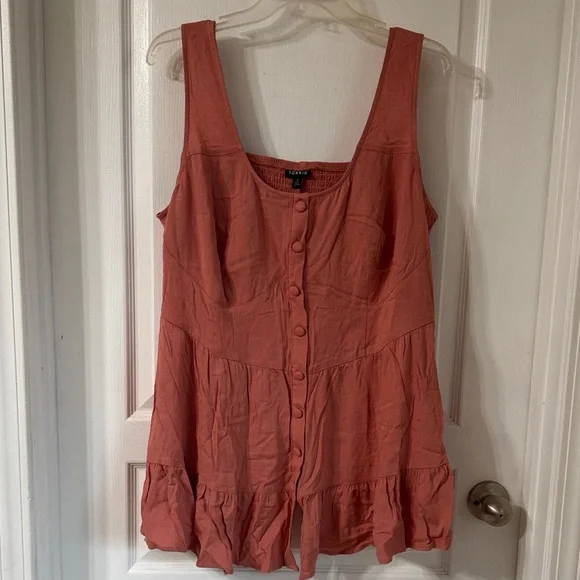 Torrid Sleeveless Button-Down Blouse - Terracotta - Picture 1 of 4